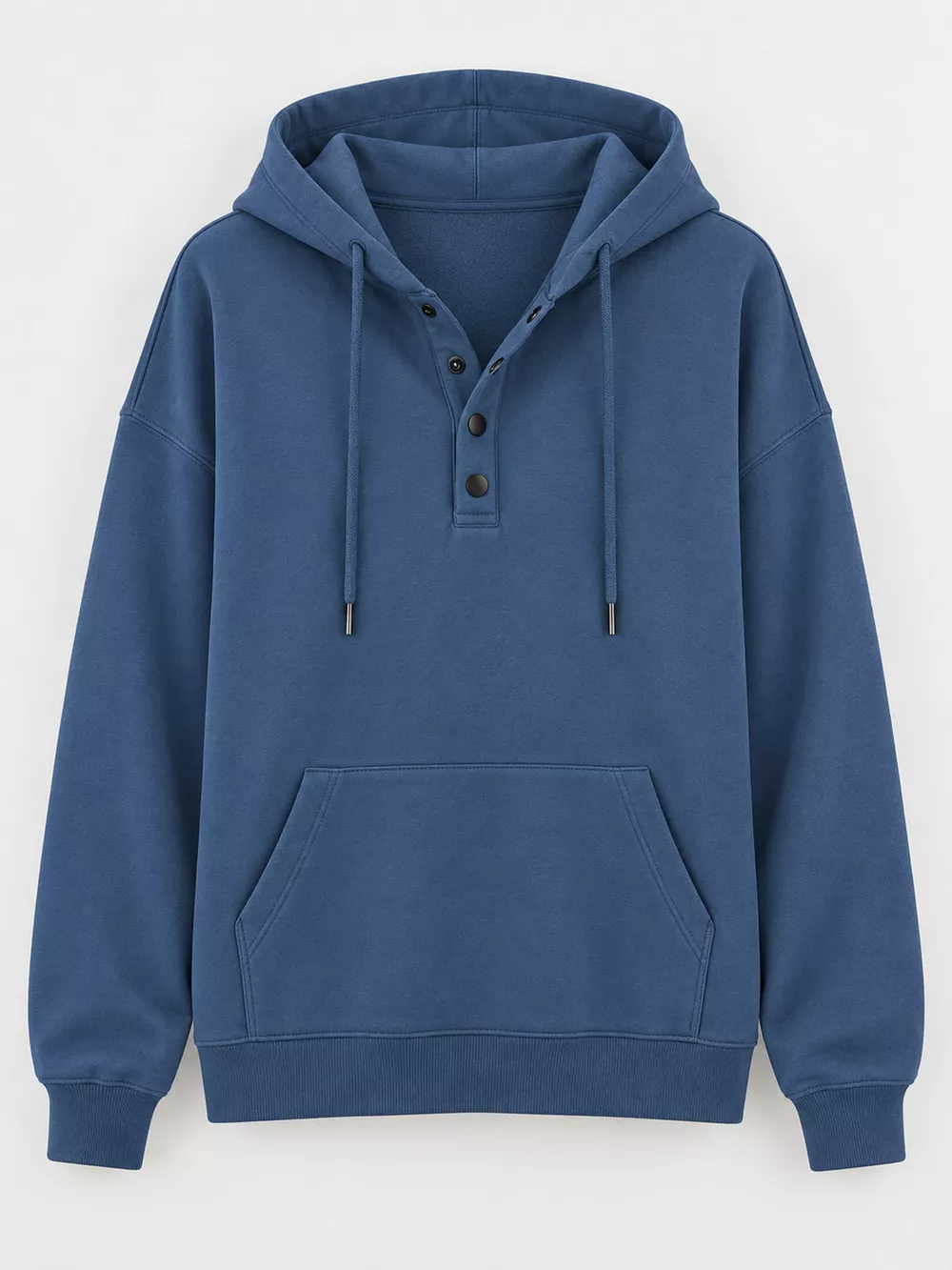 Full Size Kangaroo Pocket Dropped Shoulder Hoodie Plus Size, image 28