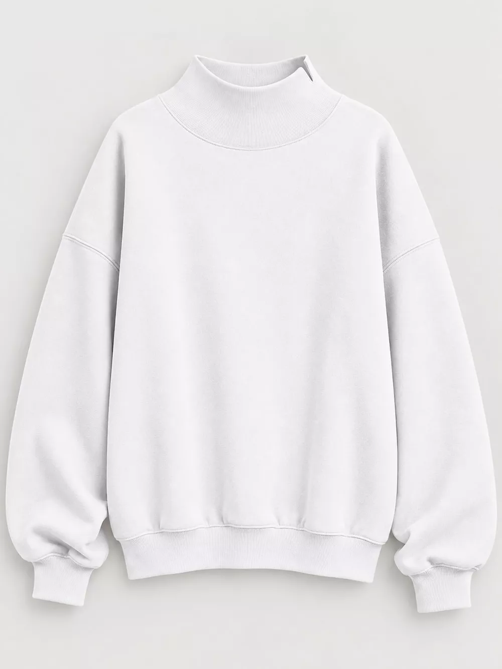 Oversized Mock Neck Long Sleeve Sweatshirt, image 39