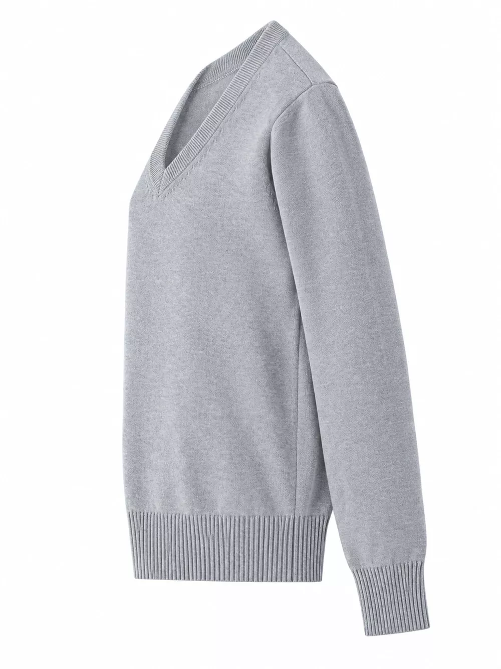 Full Size V-Neck Long Sleeve Sweater Plus Size, image 9