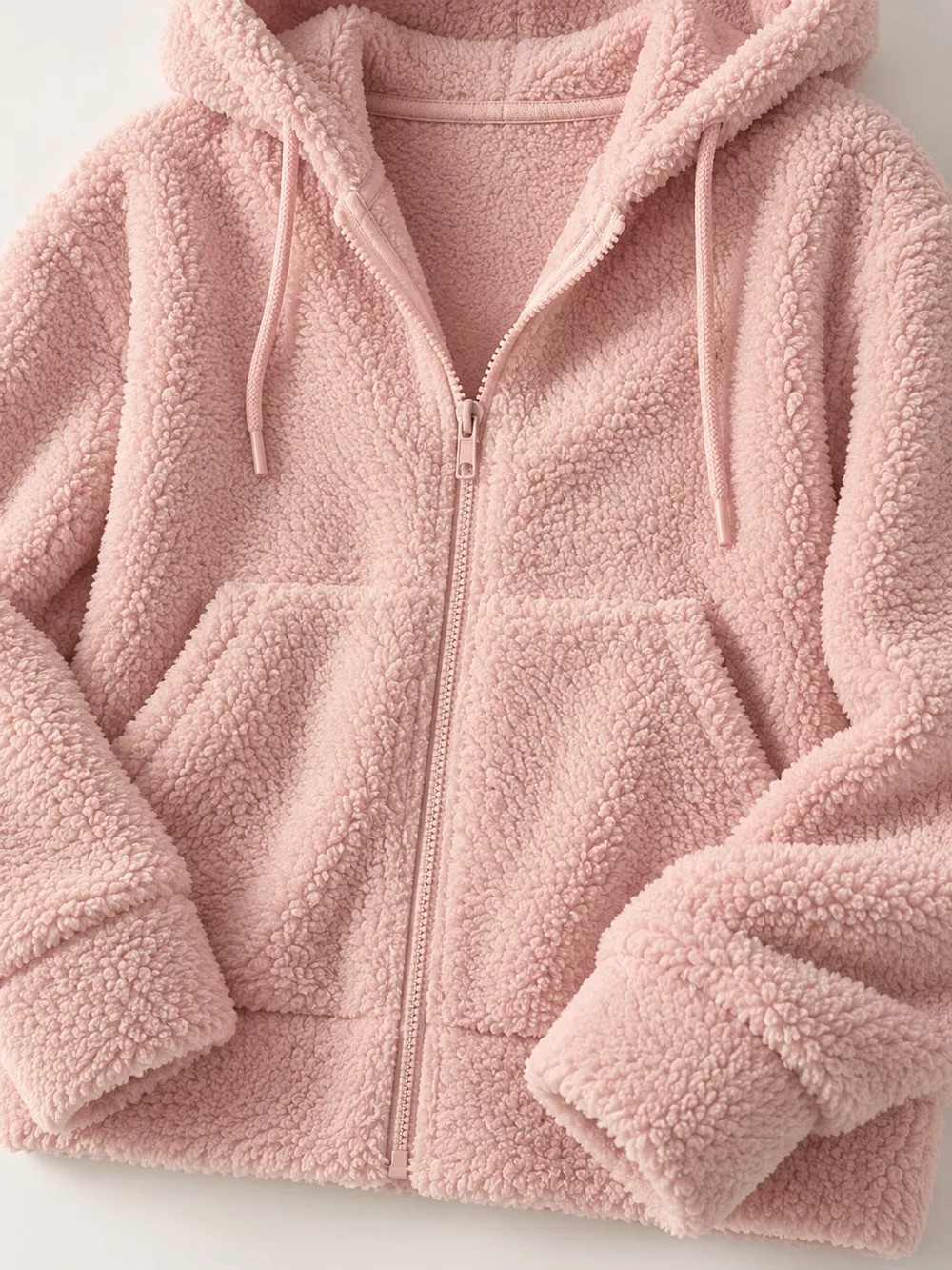 Oversized Sherpa Zip-Up Hoodie, image 14
