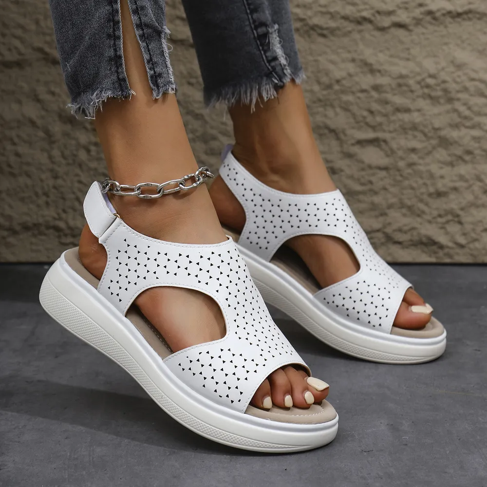 Cutout Platform Sandals, image 3