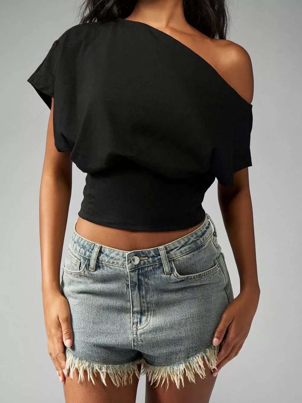One Shoulder Crop T-Shirt, image 11