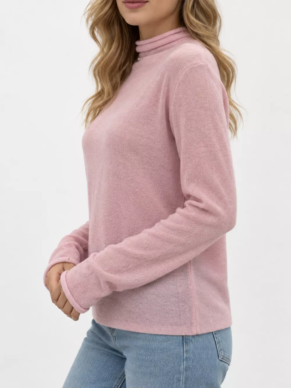 Sheer Turtleneck Knit Top, image 10