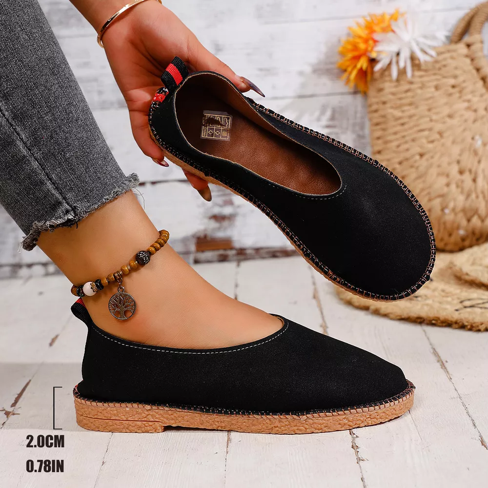Round Toe Flats Slip-Ons, image 3