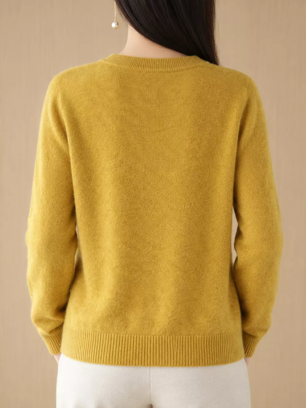 Classic Crew Neck Knit Cardigan, image 22