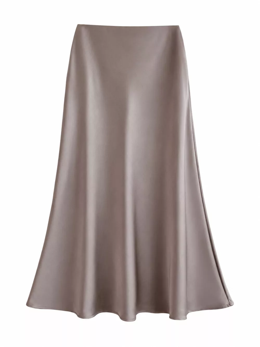 Full Size High-Waisted Satin Midi Skirt Plus Size, image 8