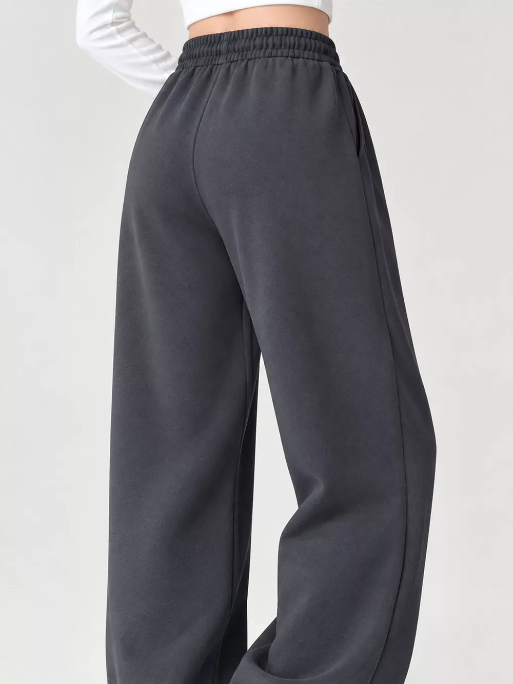 Full Size Drawstring Loose Fit Wide-Leg Sweatpants Plus Size, image 8