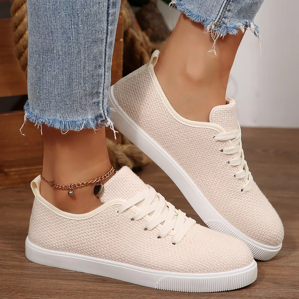 Round Toe Lace Up Sneakers, image 2