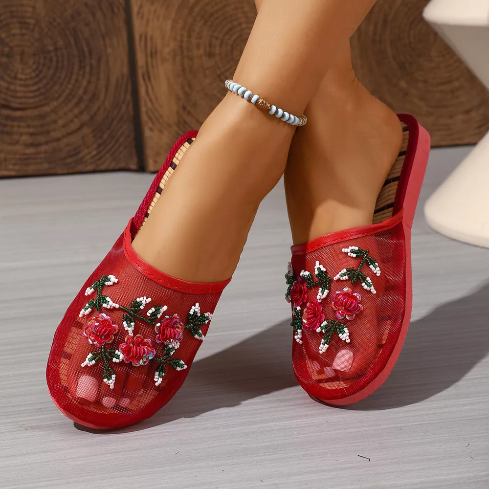 Floral Round Toe Sandals, image 6