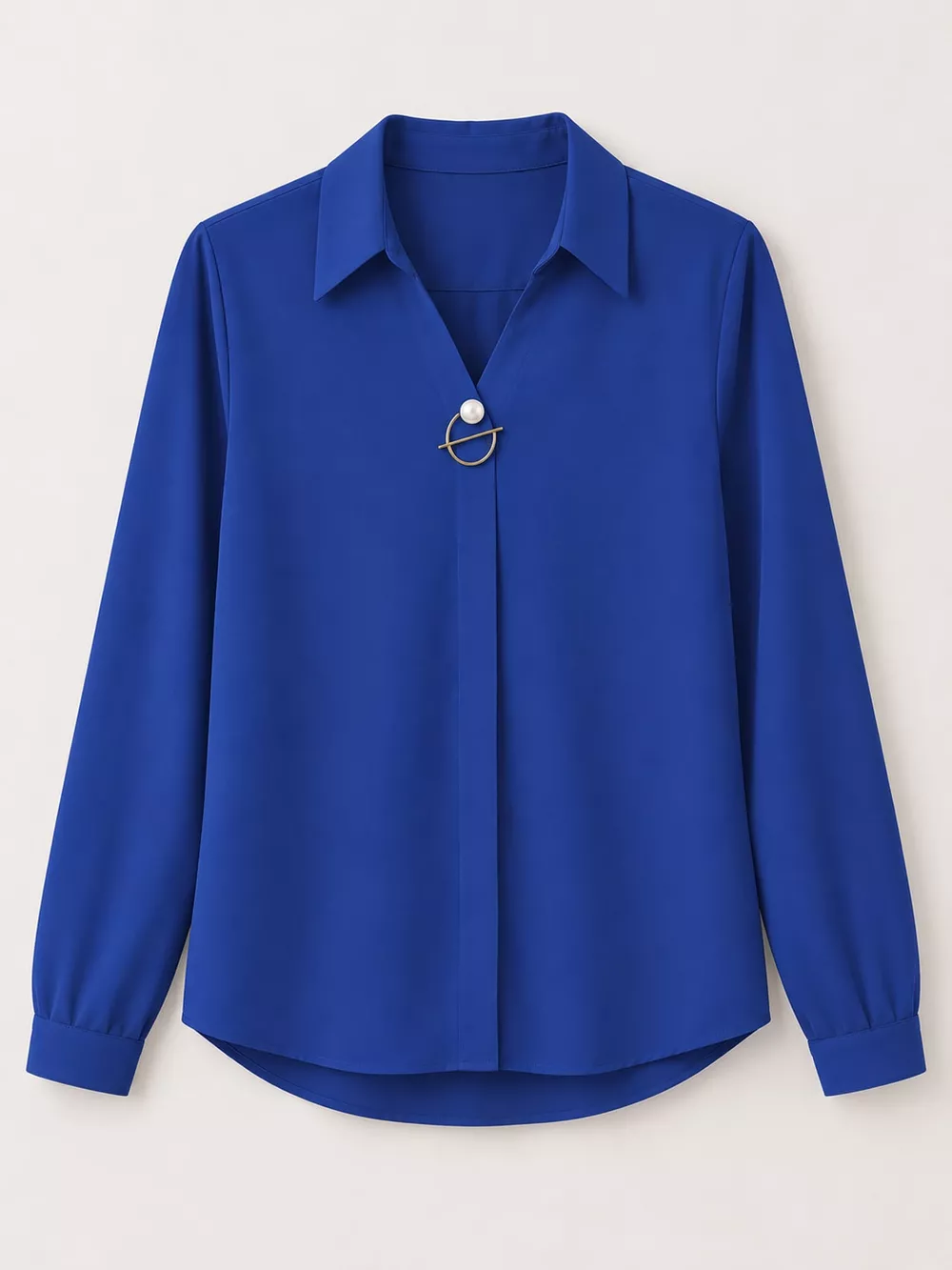 Long Sleeve Satin Blouse, image 32