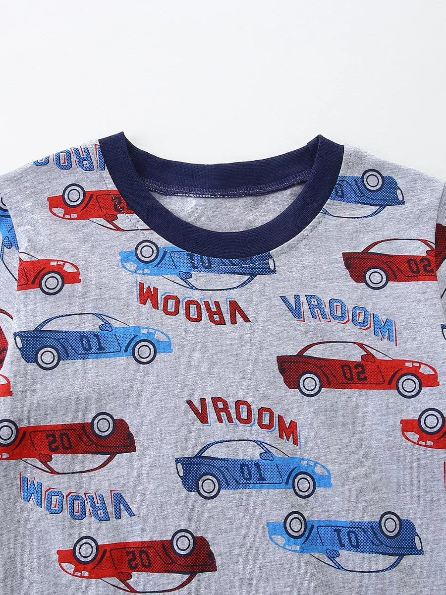Children's Car Print Tee and Shorts Set, image 2
