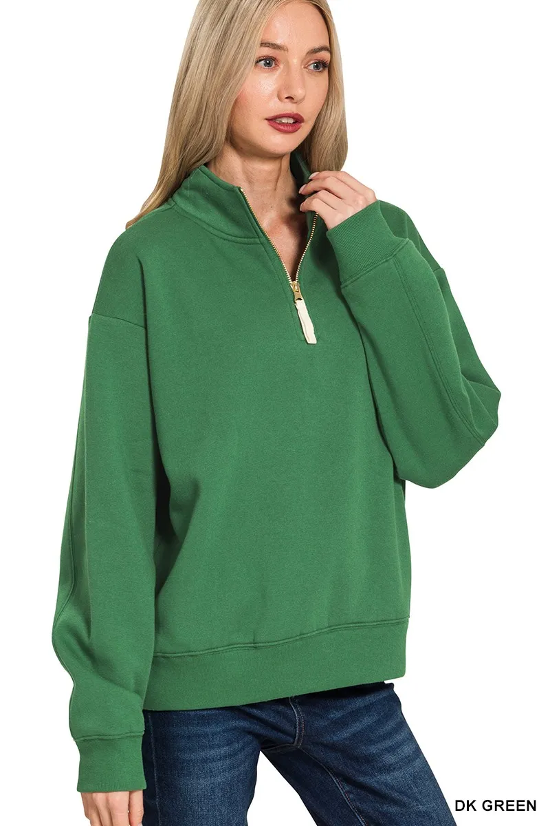 Fleece Half Zip Sweatshirt, image 3