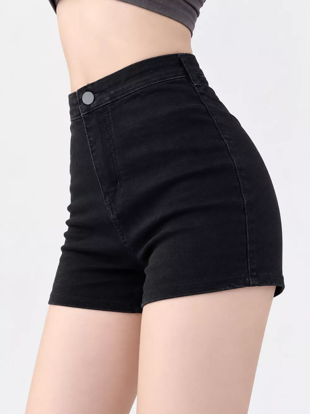 High-Waisted Denim Shorts, image 7