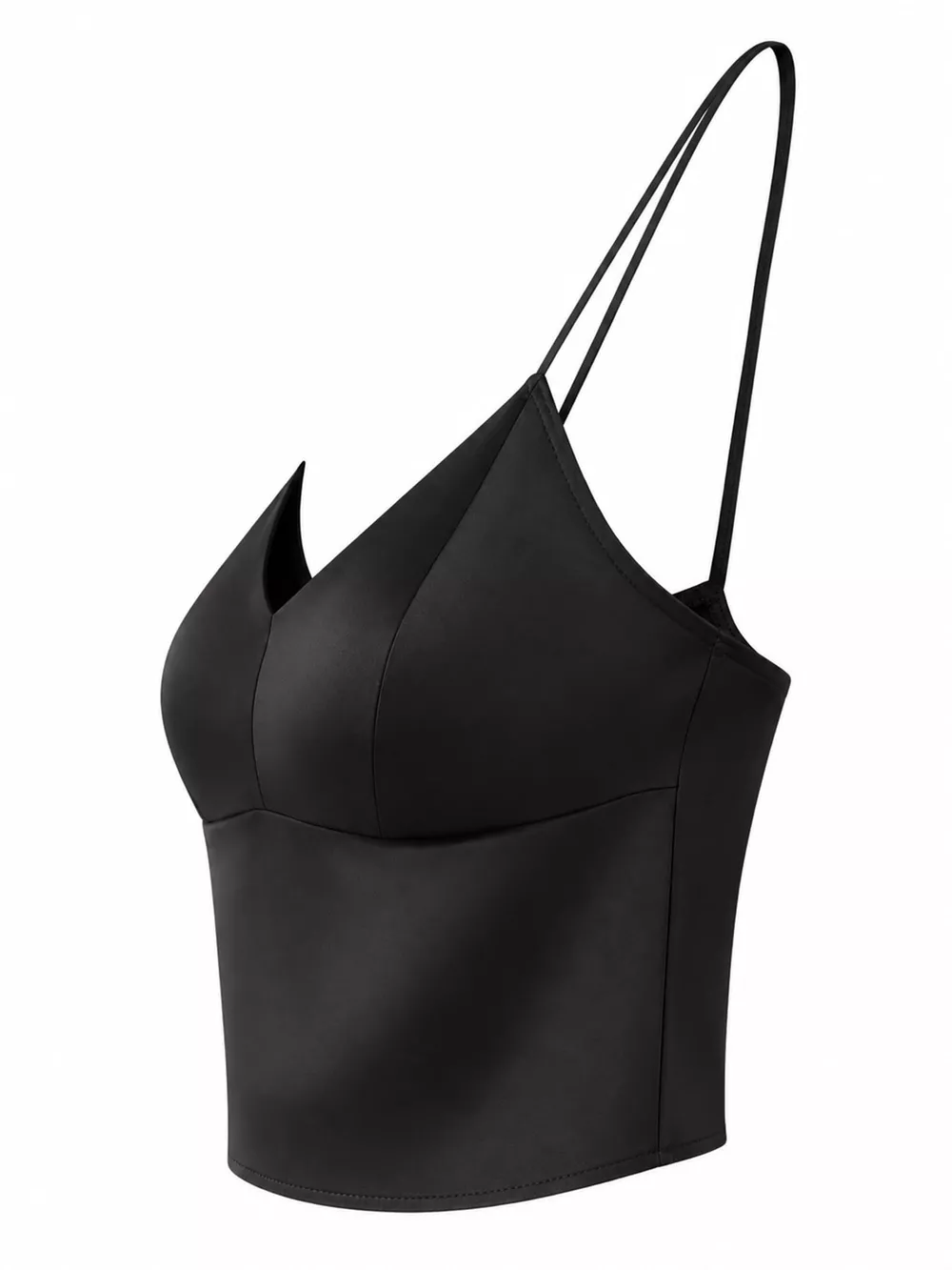 Satin V-Neck Cami, image 2