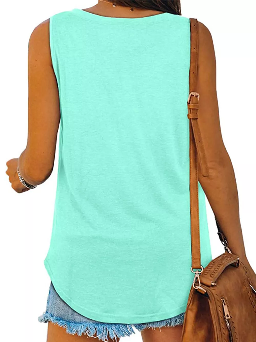 V-Neck Casual Loose Fit Tank Top, image 41
