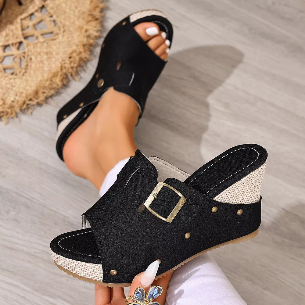 Open Toe Wedge Sandals, image 3