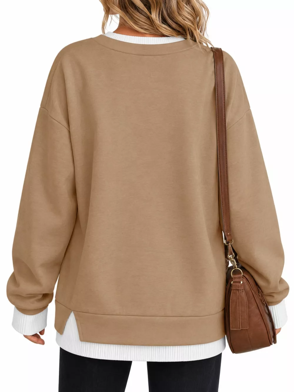 Full Size Layered Look Crew Neck Sweatshirt Plus Size, image 20