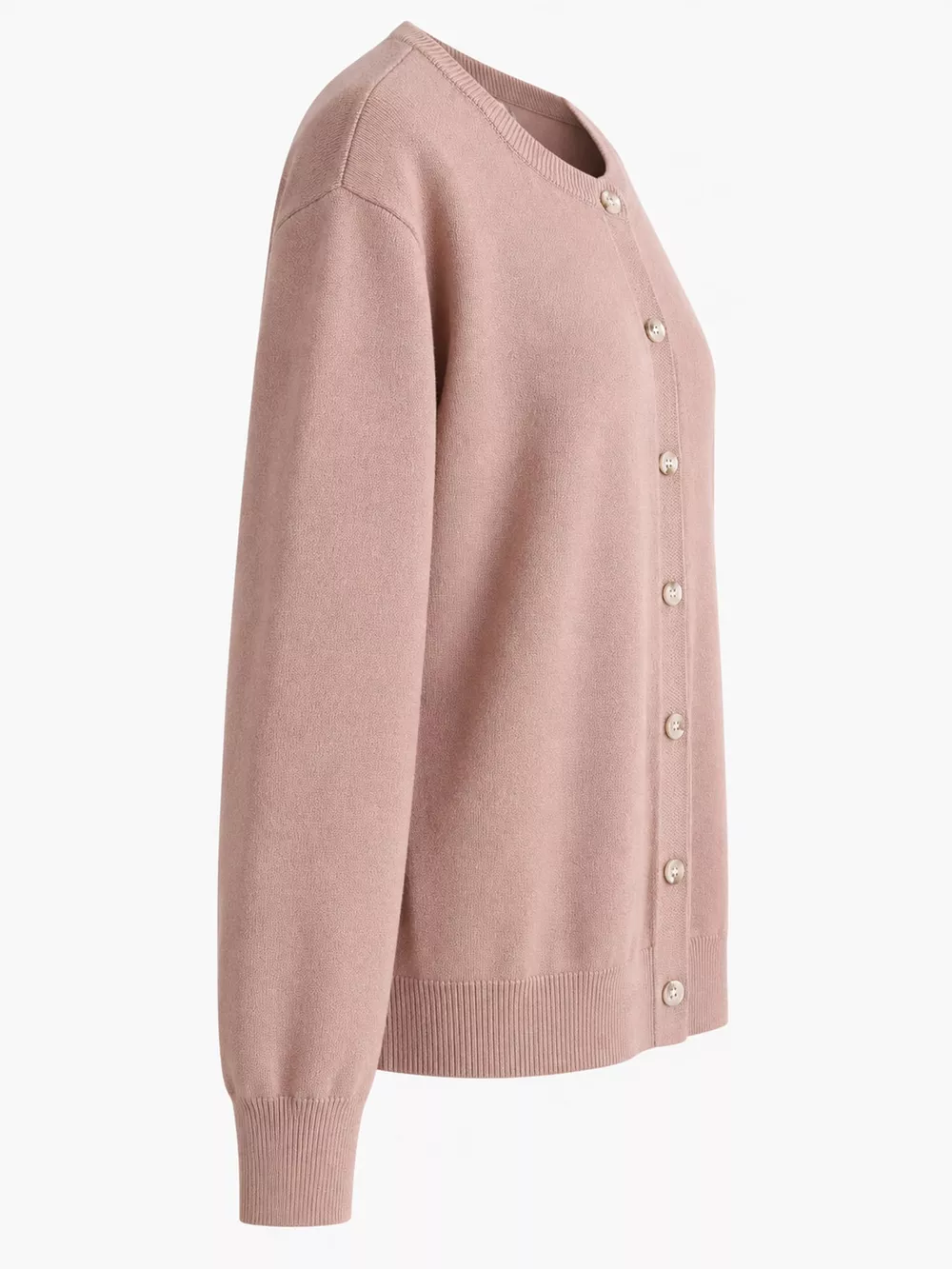 Plus Size Crew Neck Button-Down Knit Cardigan, image 23