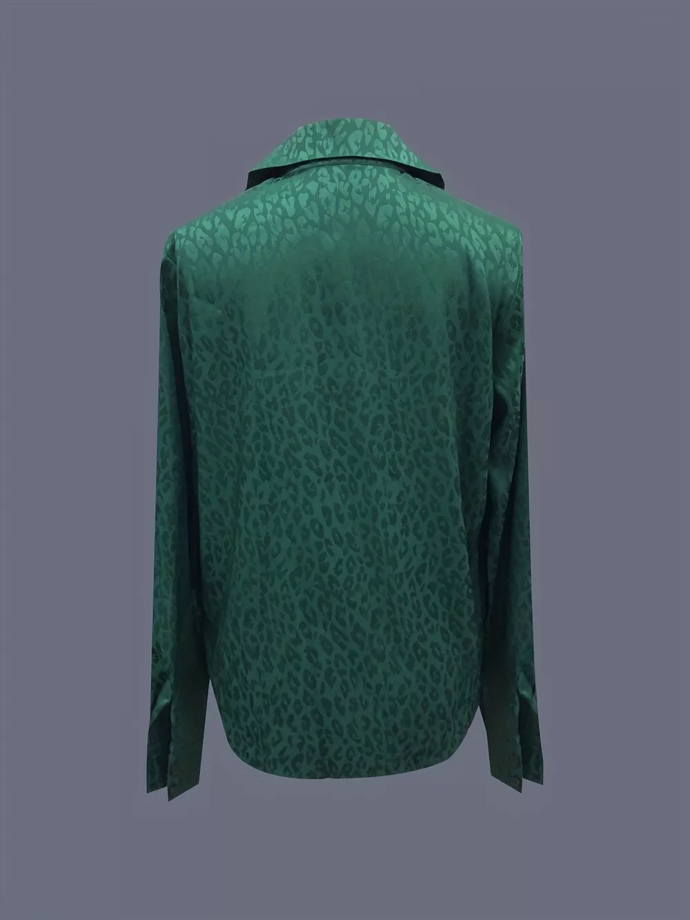 Leopard Button Up Long Sleeve Shirt, image 2