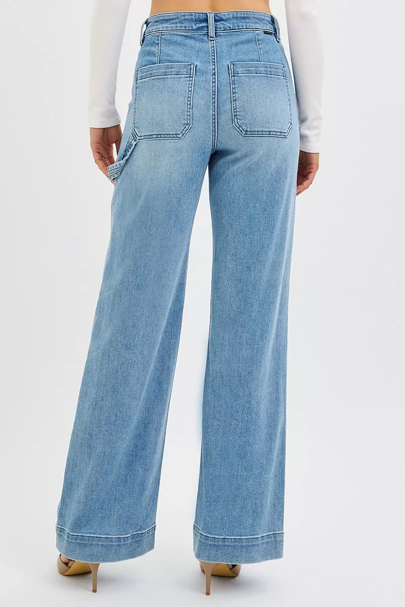 Full Size High Rise Straight Leg Jeans with Front Pockets Plus Size, image 4