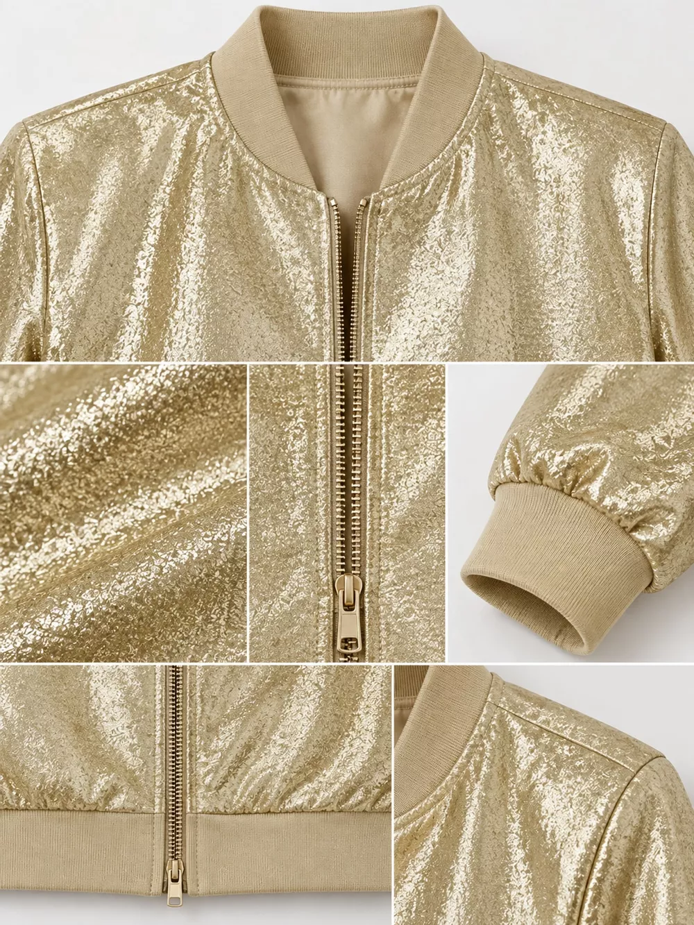 Full Size Zip Up Long Sleeve Jacket Plus Size, image 4