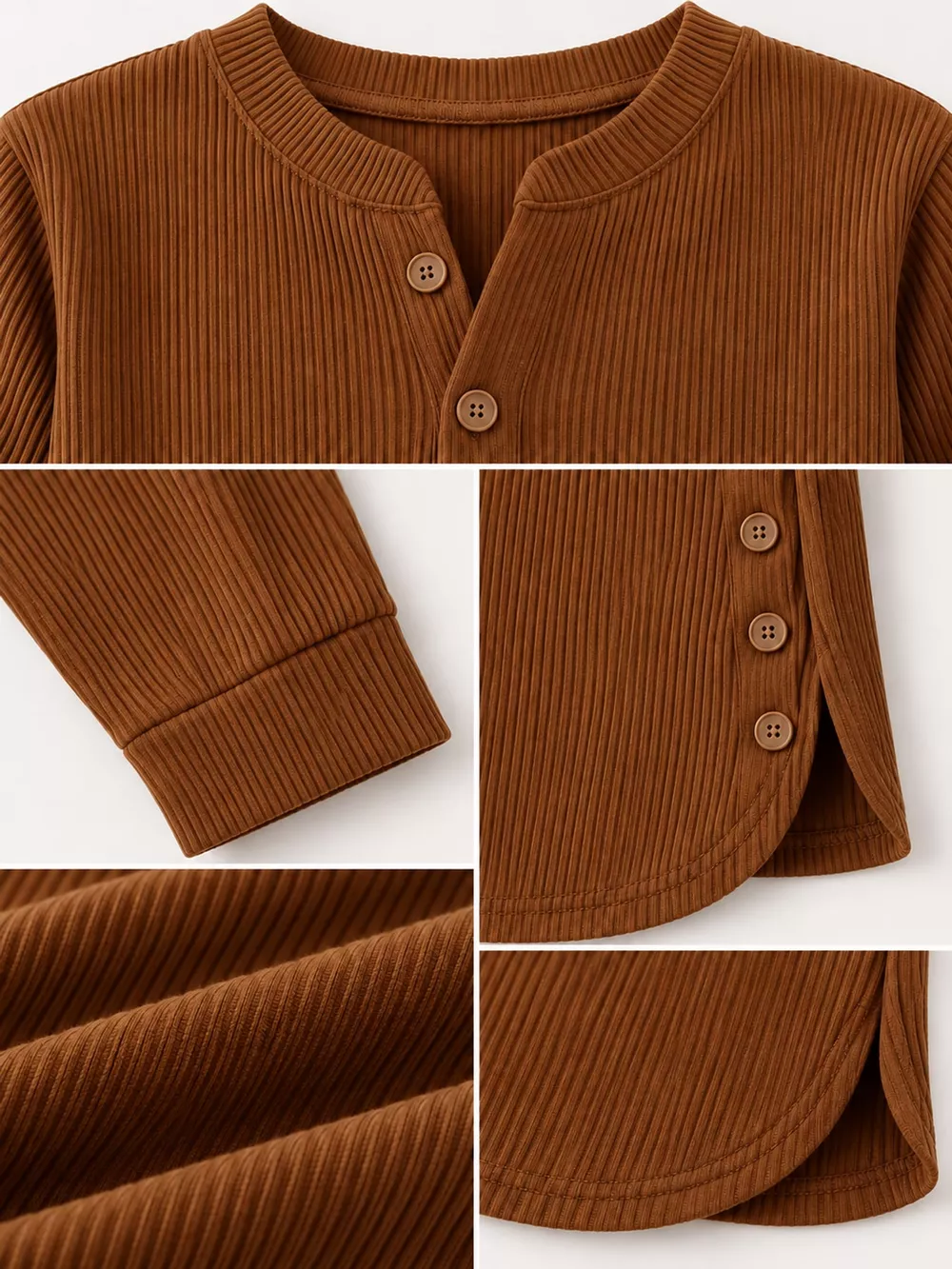 Full Size Button Detail Long Sleeve Top Plus Size, image 57