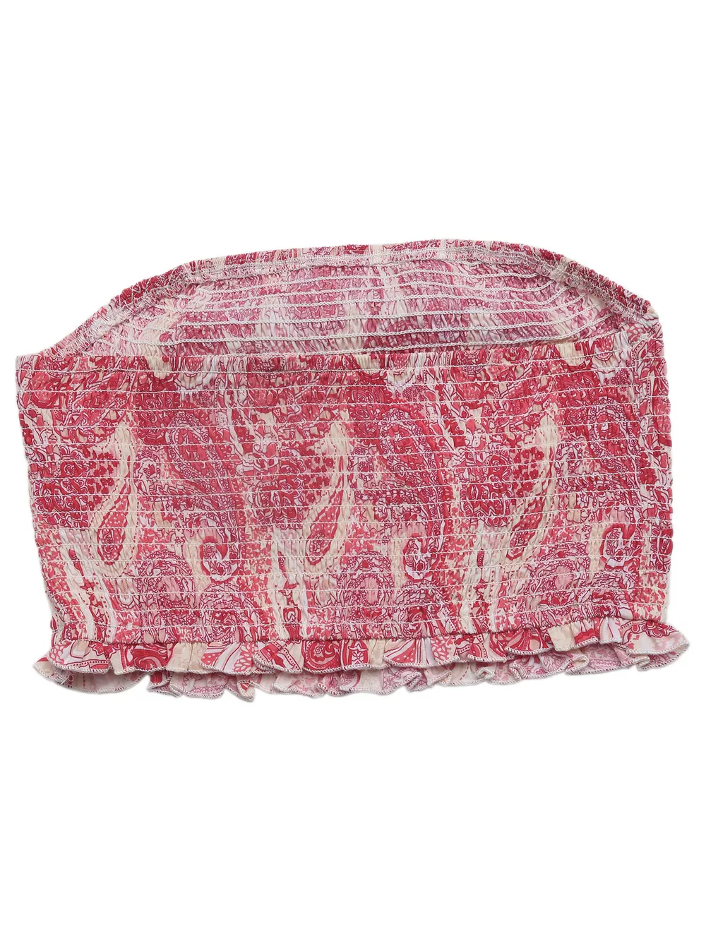 Paisley Print Tube Top and Ruffle Mini Skirt Set, image 4