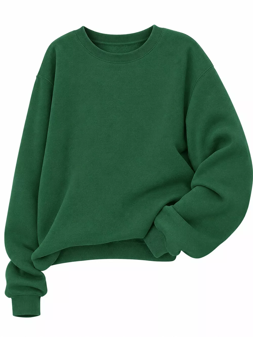 Full Size Solid Color Long Sleeve Sweatshirt Plus Size, image 40