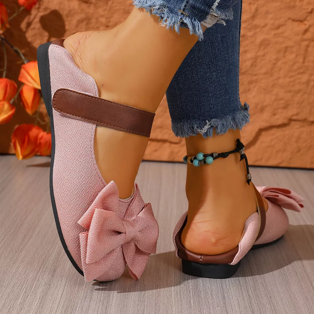 Bow Decor Round Toe Slip-Ons, image 5