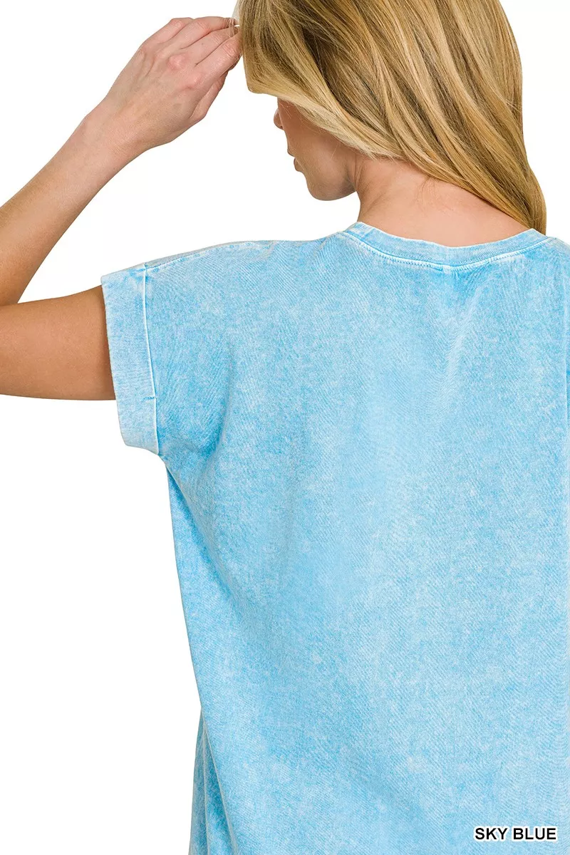 Halo Snow Washed Cuffed Short Sleeve Tee, image 5