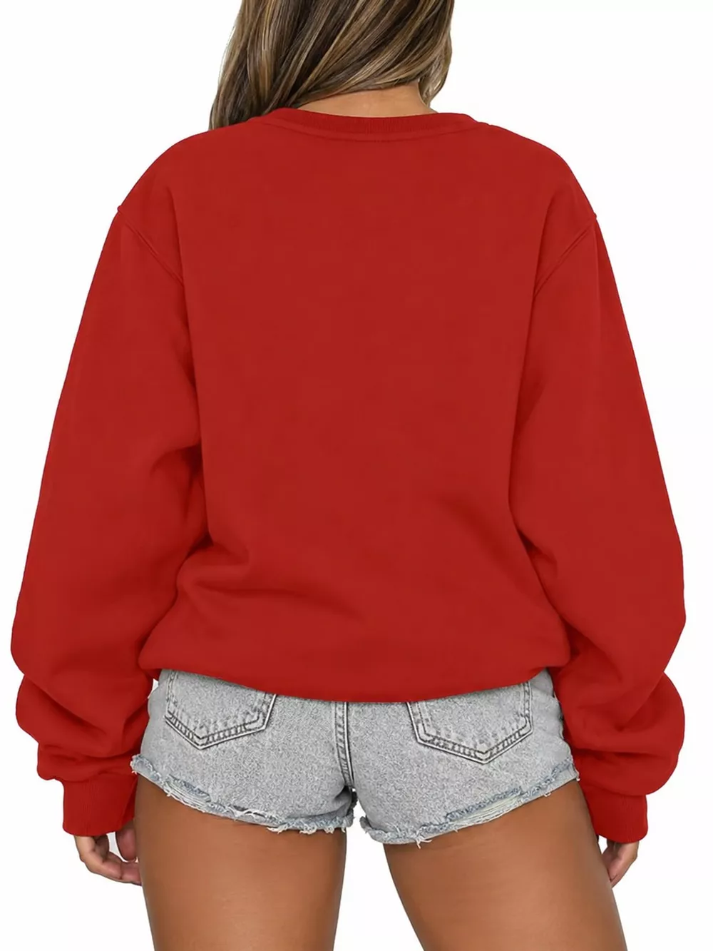 Full Size Solid Color Long Sleeve Sweatshirt Plus Size, image 24