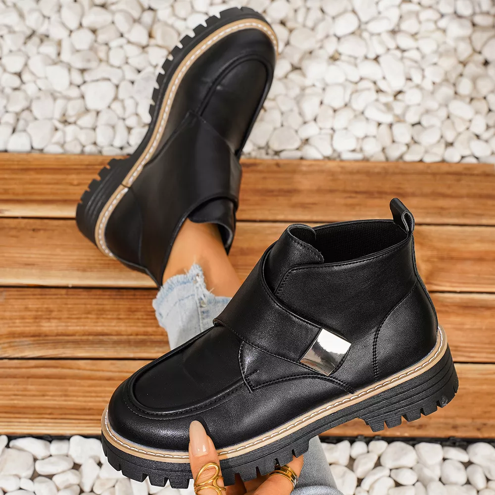 Round Toe Block Heels Boots, image 6