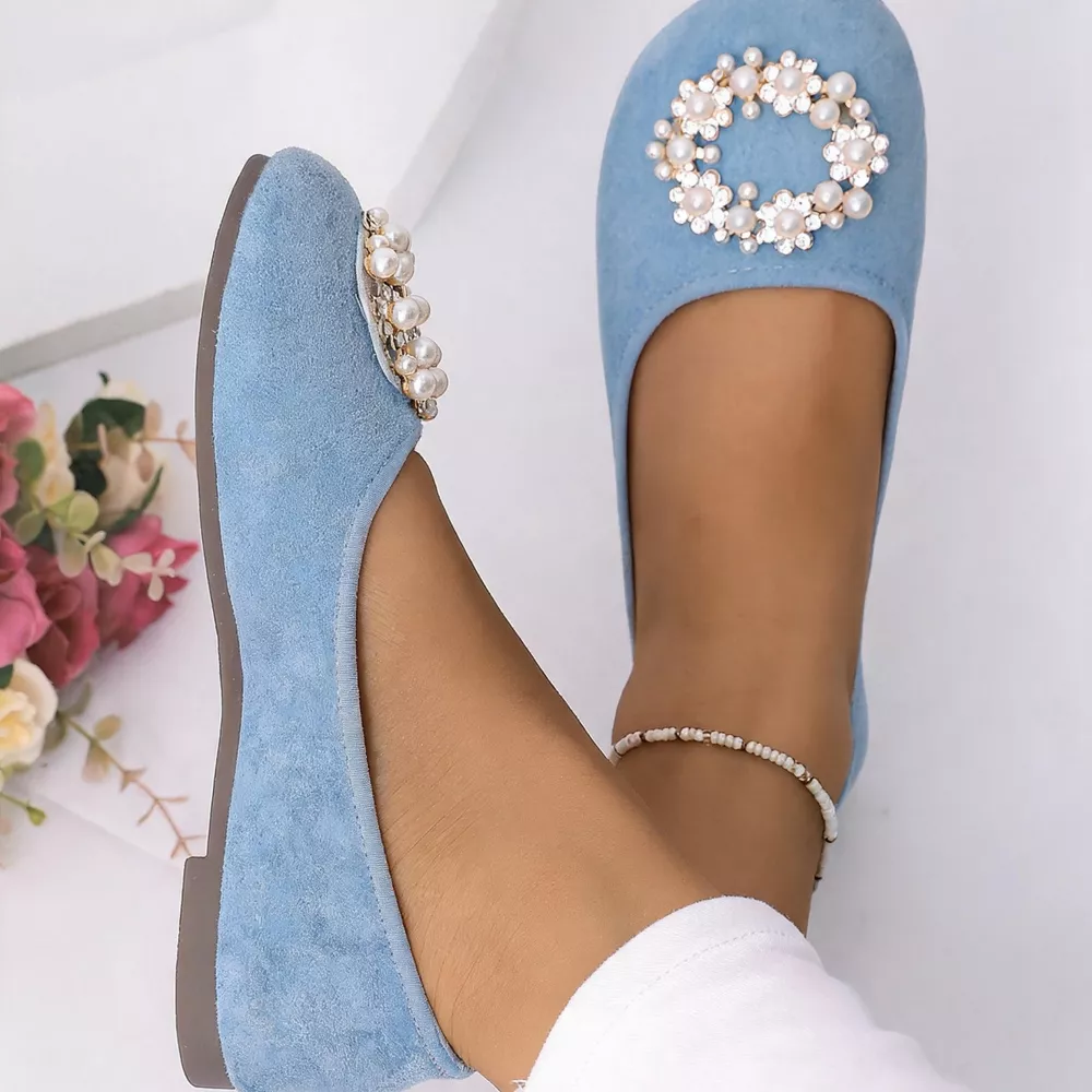 Pearl Embellished Slip-Ons, image 6