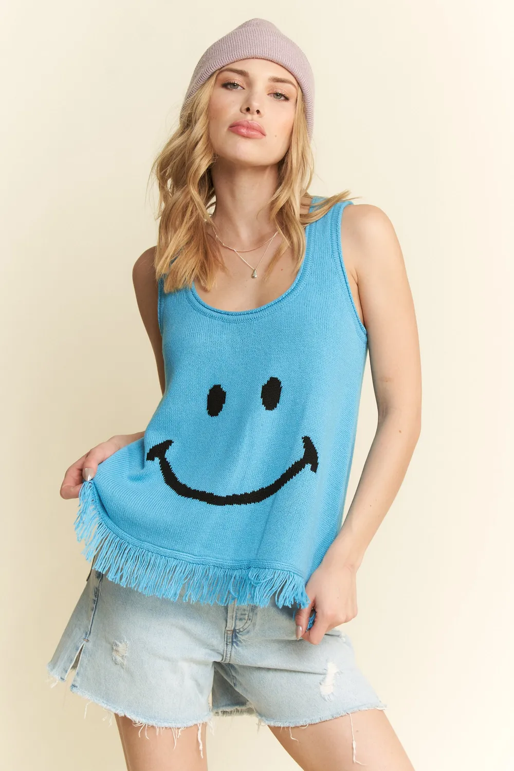 Smiley Fringe Tank Top, image 4