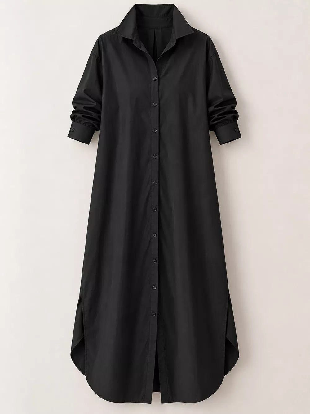 Plus Size Longline Button-Down Shirt, image 11