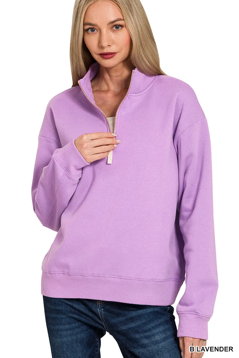Fleece Half Zip Sweatshirt