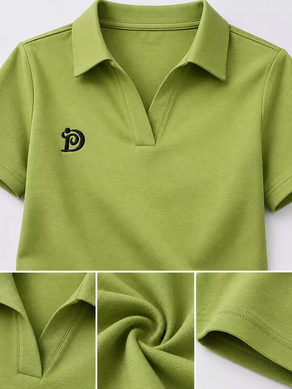 Plus Size Collared Neck Short-Sleeve Polo, image 20