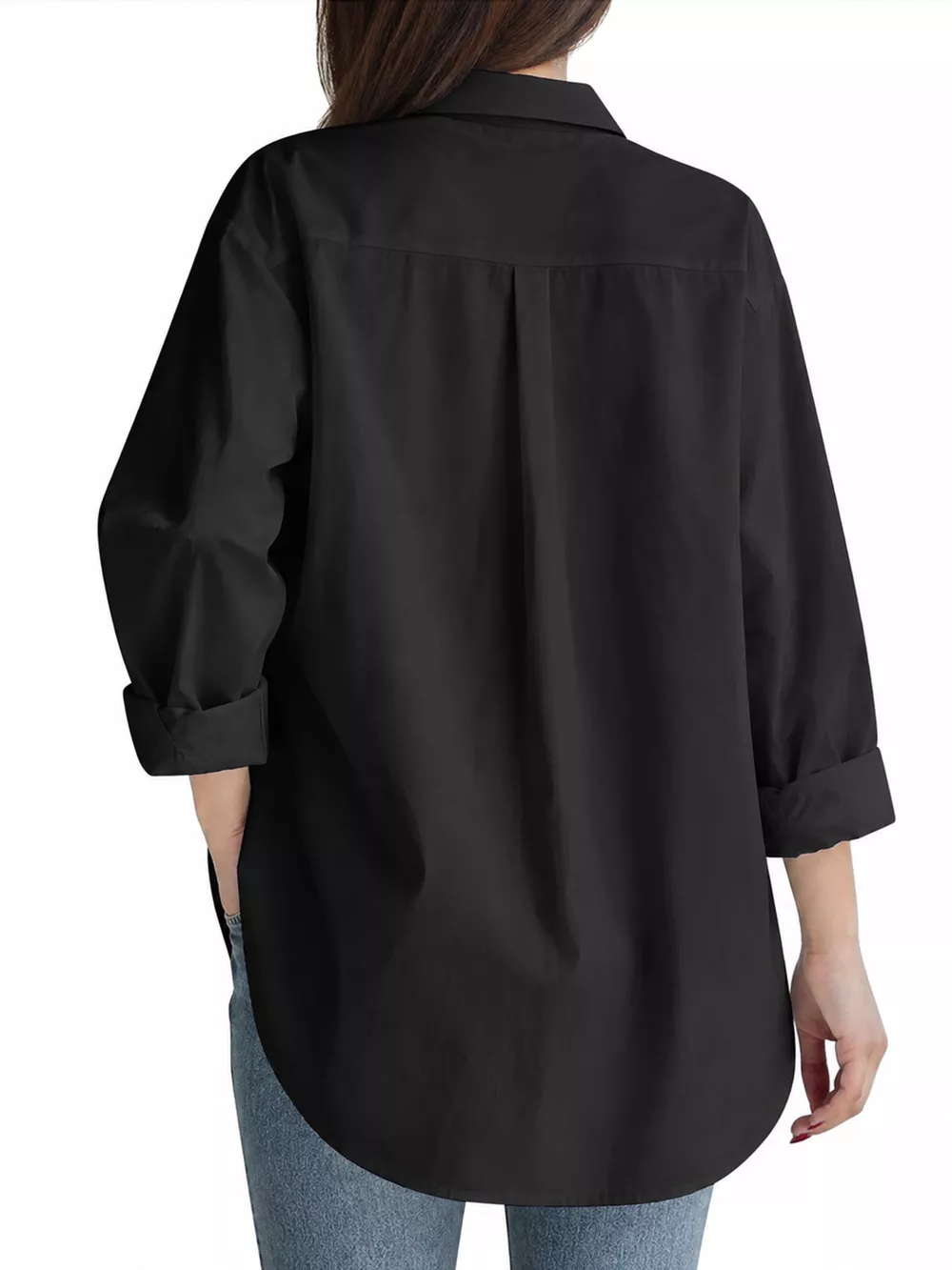 Full Size Oversized Button-Down Long Sleeve Shirt Plus Size, image 8