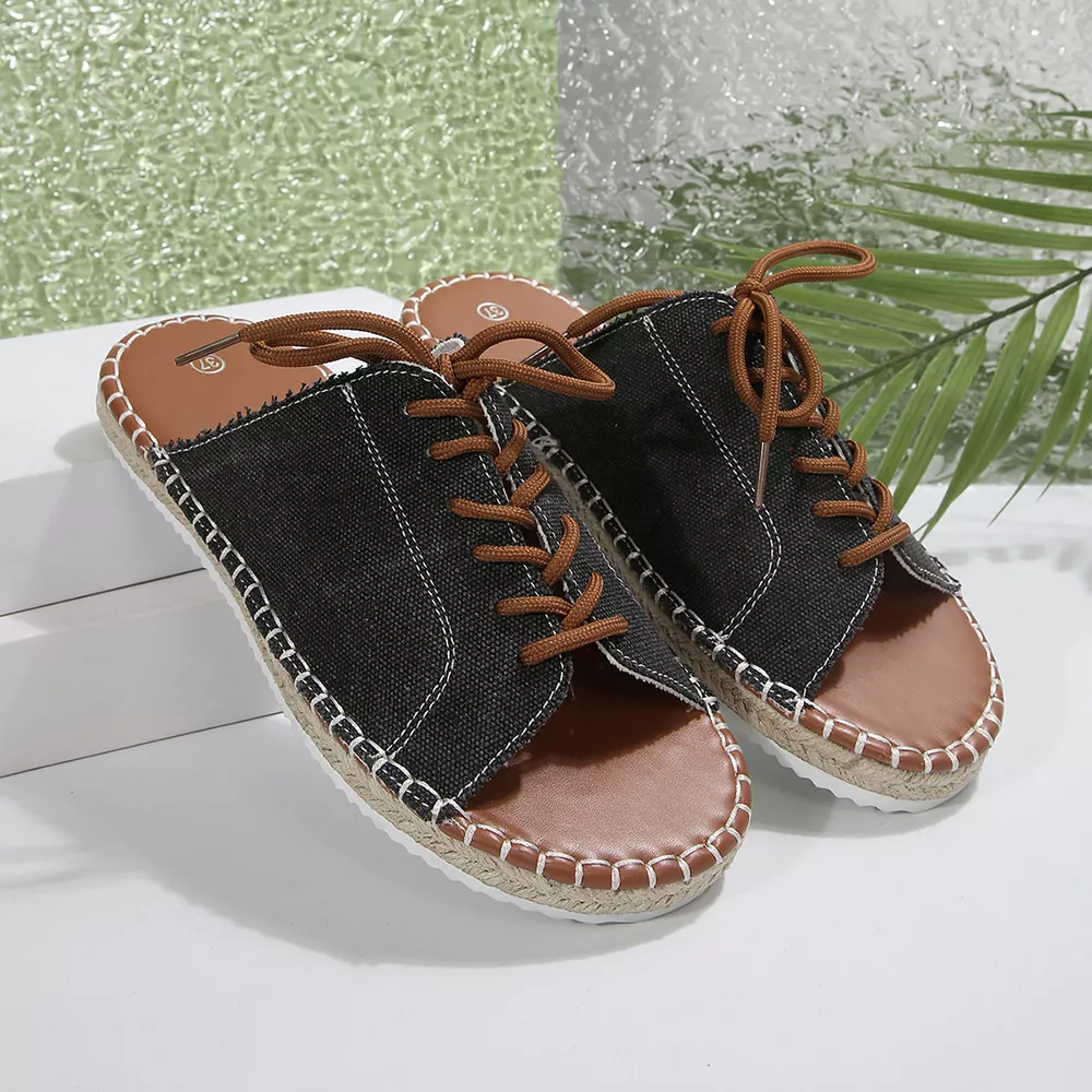 Open Toe Lace Up Sandals, image 2