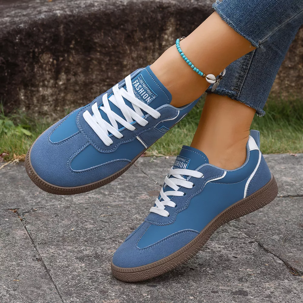 Round Toe Lace Up Sneakers, image 2