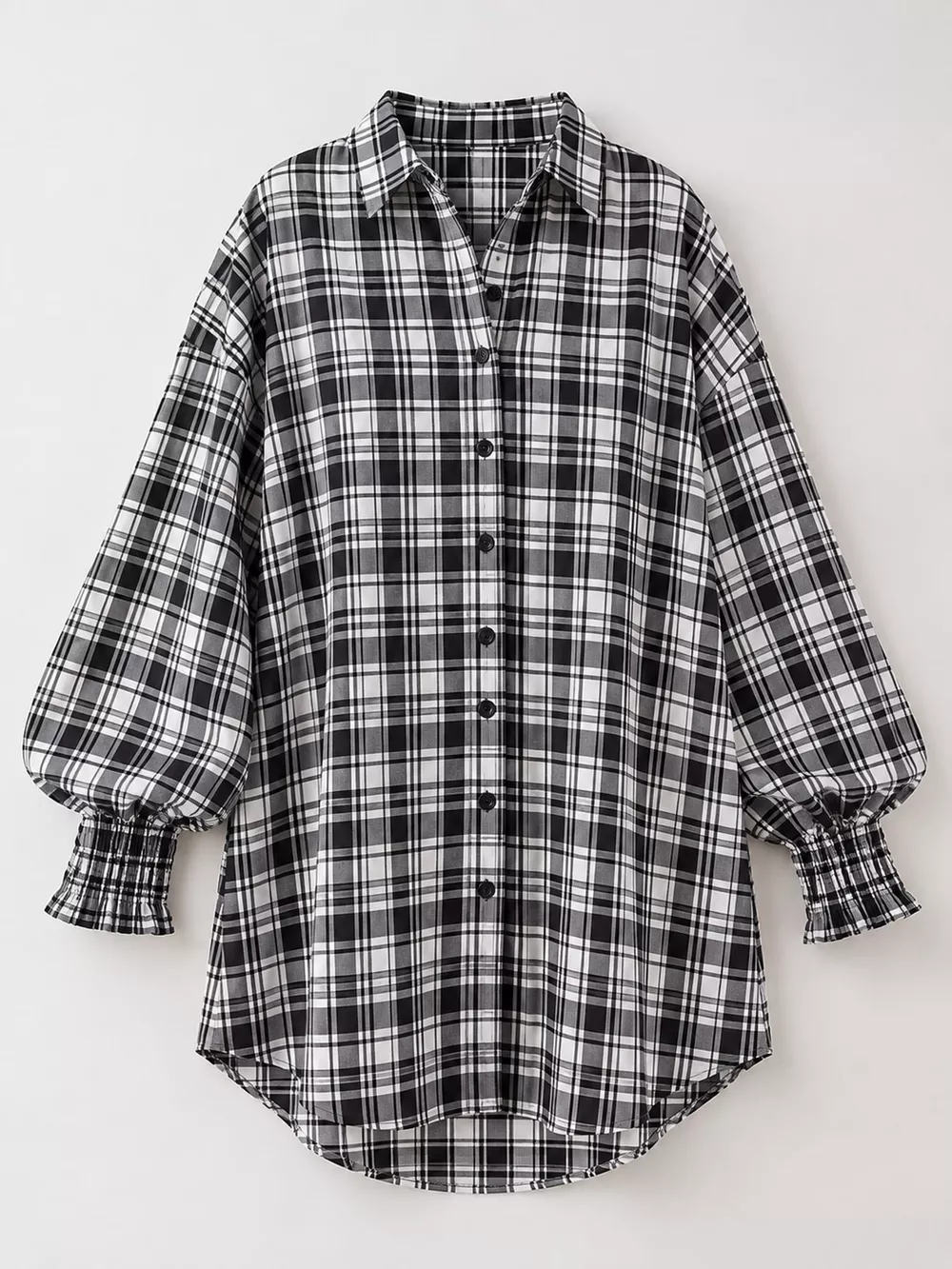 Oversized Plaid Button Up Shirt, image 24