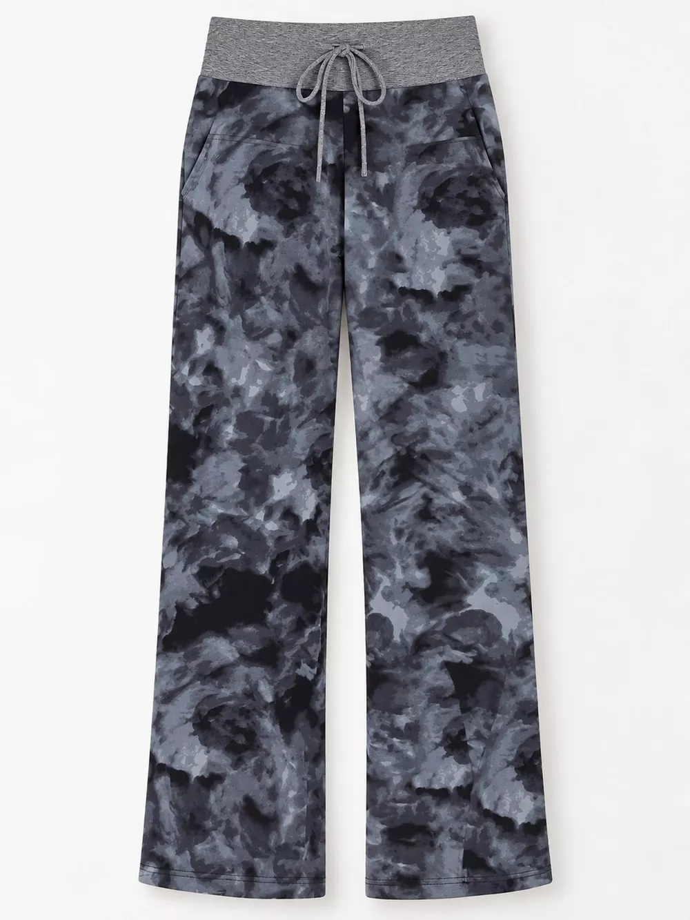 High-Waisted Wide-Leg Lounge Bottoms with Pockets, image 36