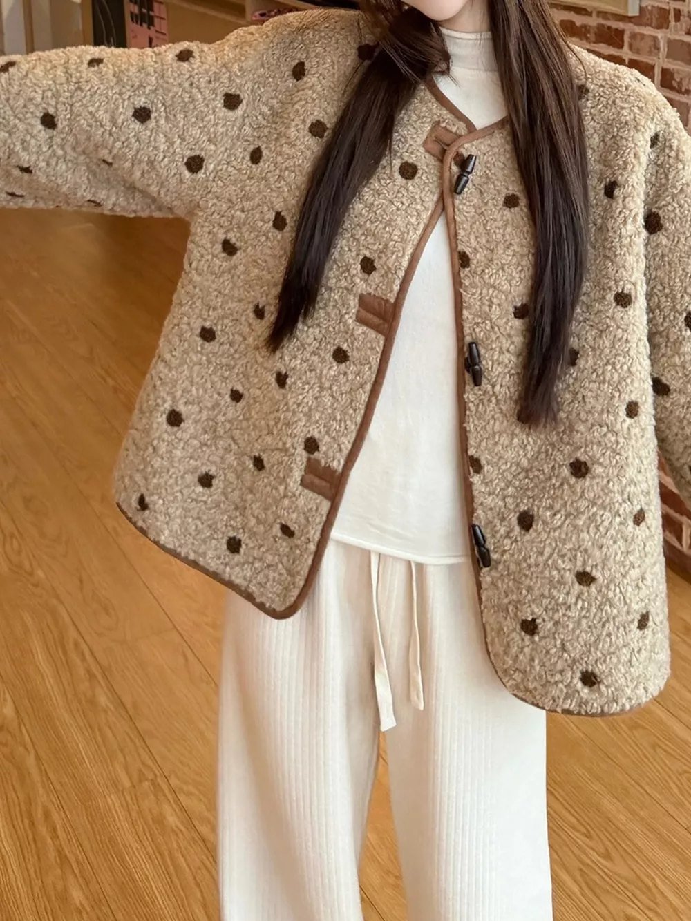 Polka Dot Toggle Jacket, image 6