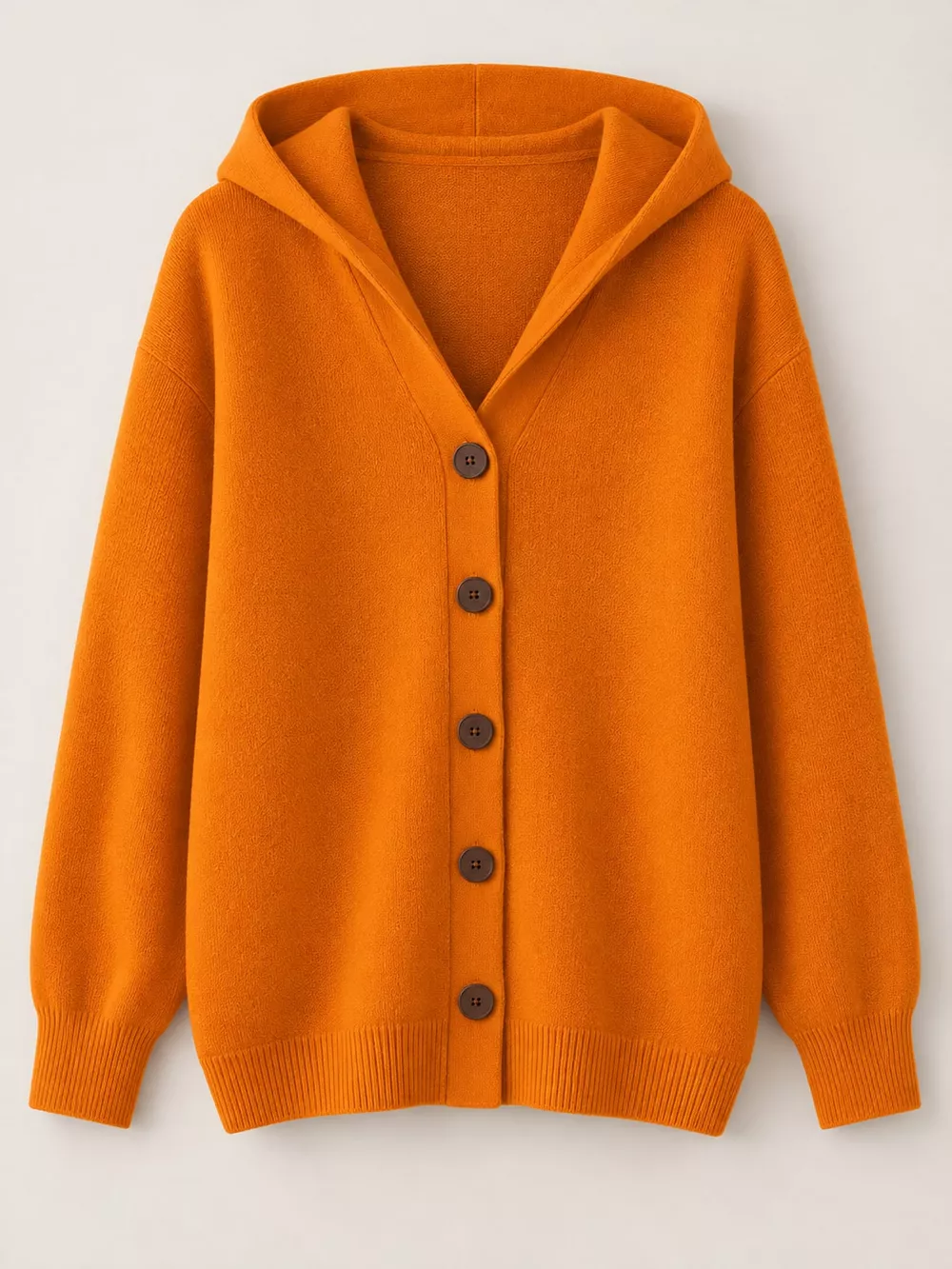 Full Size Hooded Button-Down Knit Cardigan Plus Size, image 36