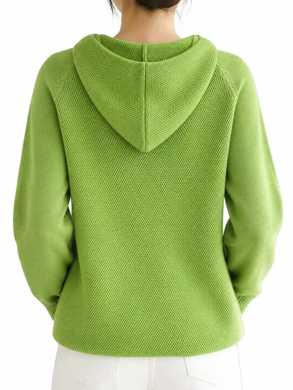Drawstring Long Sleeve Hooded Knit Sweater, image 27