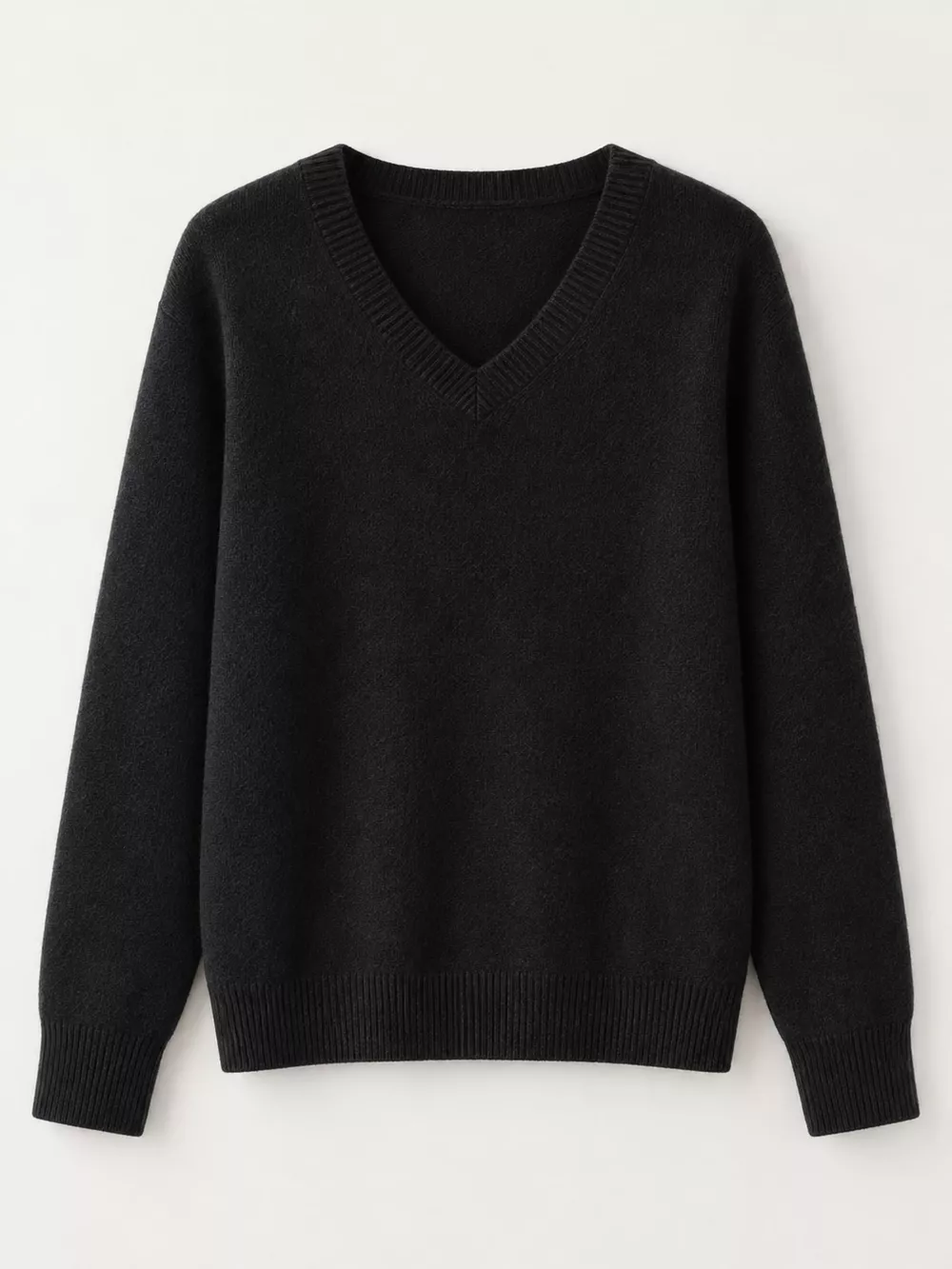 V-Neck Solid Color Sweater, image 19