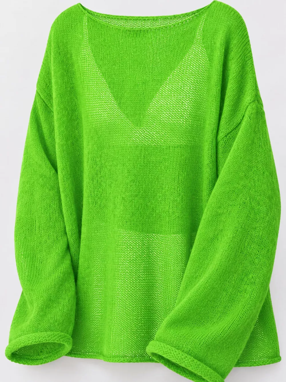 Lightweight Dropped Shoulder Knit Cover Up, image 58