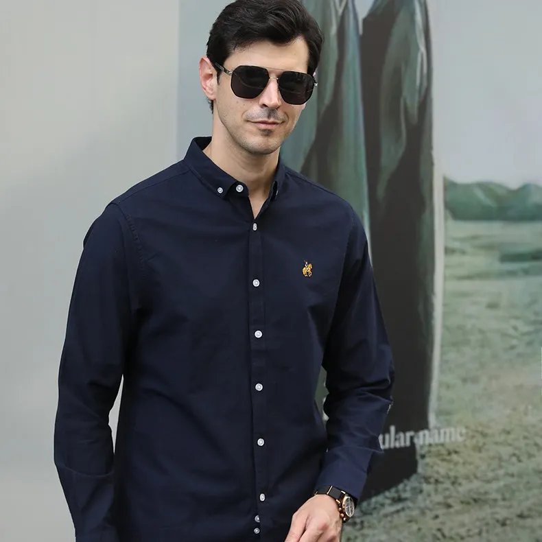 Men's Full Size Button-Down Shirt with Embroidered Detail Plus Size, image 3