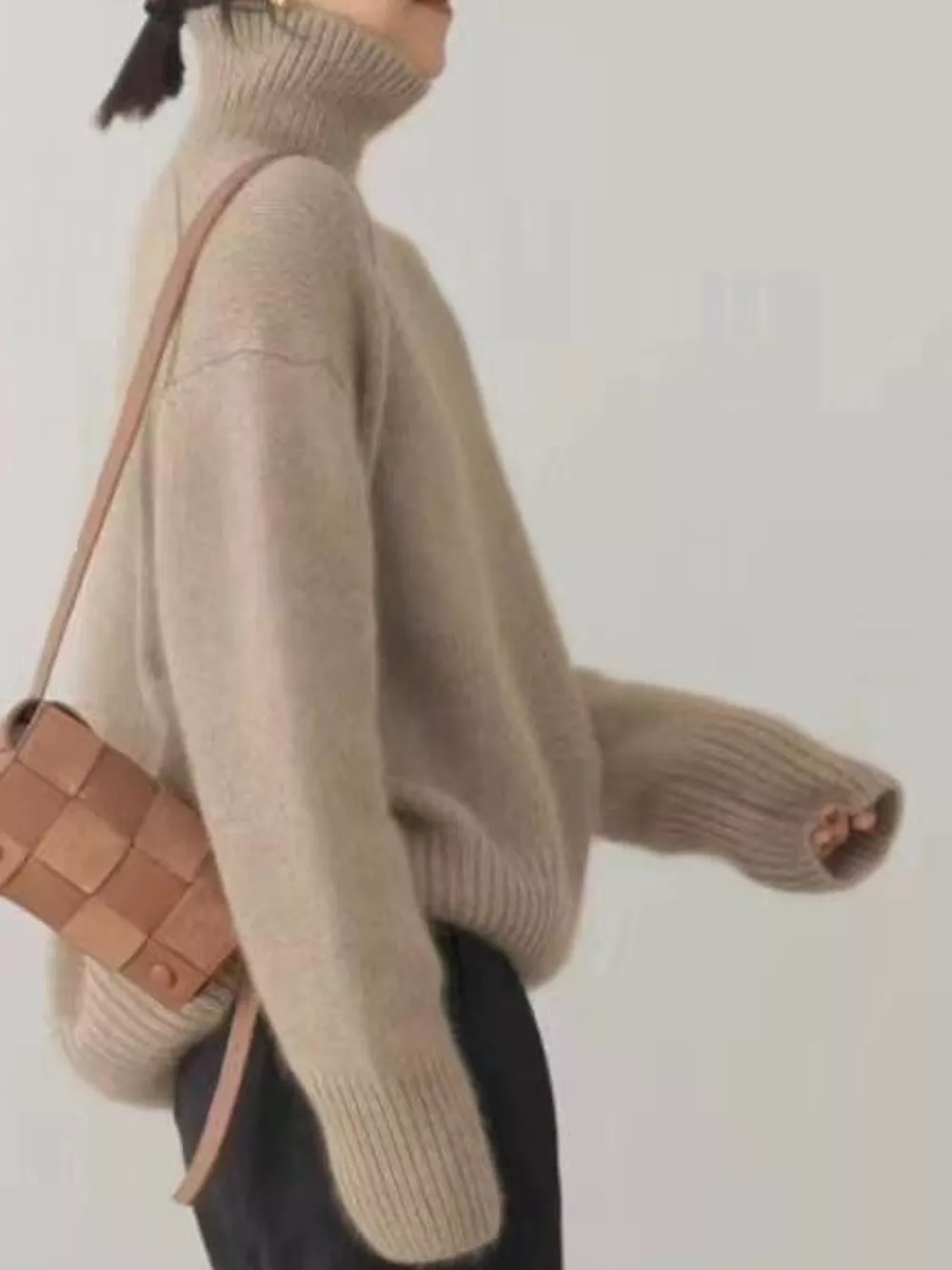 Turtleneck Dropped Shoulder Sweater, image 20