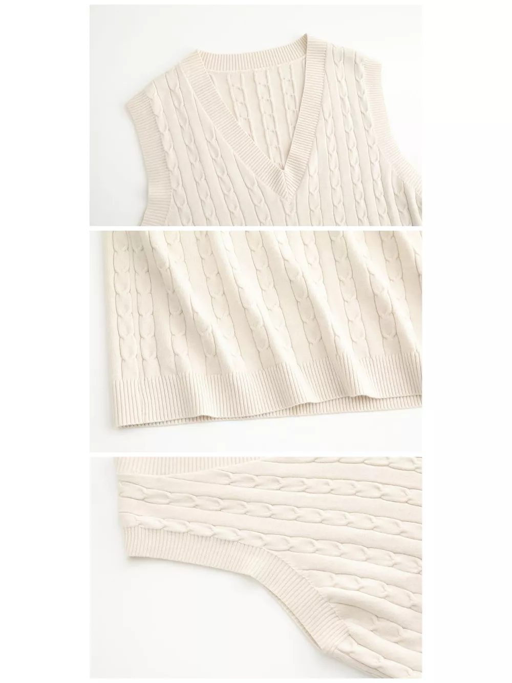Plus Size Cable Knit Sweater Vest, image 4
